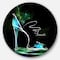Designart - Green High Heel Show' Disc Abstract Circle Metal Wall Art